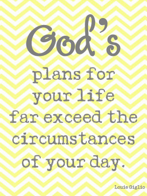 Gods plans yellow Gods Blessing Quotes