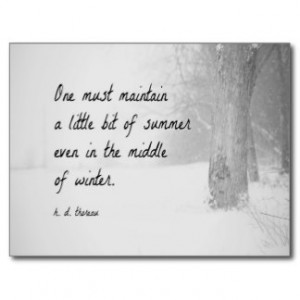 Thoreau Winter Postcard