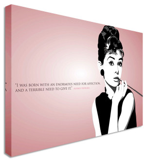 Details about Audrey Hepburn Quote Pink - Canvas Wall Art Pictures For ...