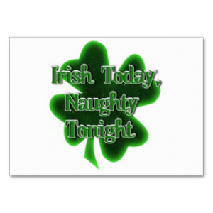 Irish Today, Naughty Tonight Business Card