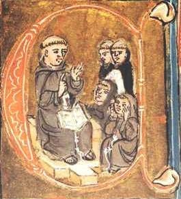 Duns Scotus teaching before Franciscans and Dominicans