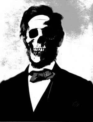 Abe Lincoln Skull Stencil by bookabooka