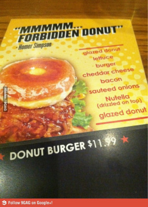 Donut Burger (a quote from Homer Simpson included)