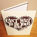 We're sorry, 'Can't Wait To Be Your Wife' Laser Cut Card is no longer ...
