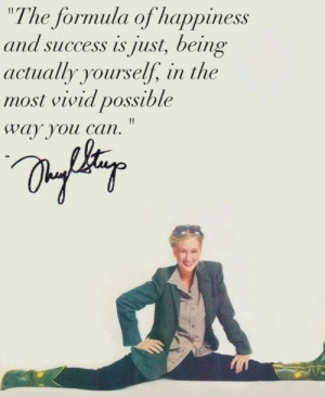 The formula of happiness according to Meryl Streep. #quotestoliveby