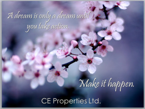 Cherry Blossoms with Quotes