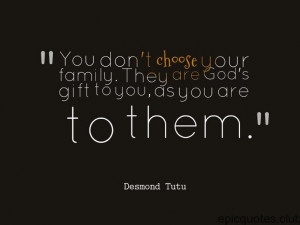 You don't choose your family...