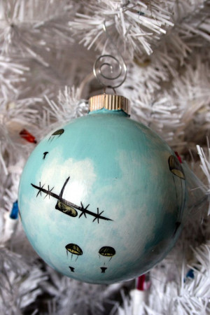 Christmas paratrooper army airborne ornament
