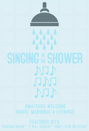 Singing in the shower!