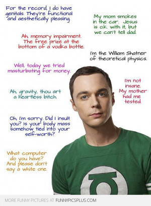 Cooper Quotes from Big Bang Theory » Funny Sheldon Cooper Quotes ...