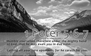 peter 5:6-7 bible verse picture quotes a