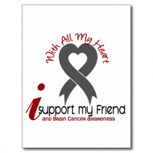BRAIN CANCER I Support My Friend Post Cards