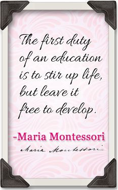 Part of following the Montessori Method is following the child. As ...