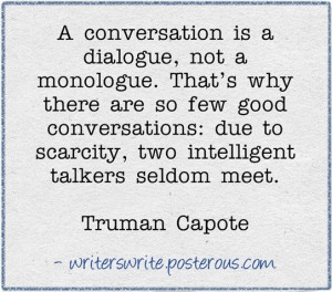 ... on Conversation: conversation due to scarcity, two intelligent