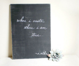 Rainer Maria Rilke Classic Quote Wood Sign by thebungalowtree