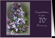 70th wedding anniversary: Lilac card - Product #417322