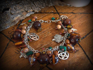 Element EARTH Tree Of Life – Pentacle CHARM BRACELET Wiccan Pagan ...