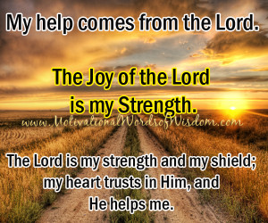 28:7 The LORD is my strength and my shield; my heart trusts in him ...
