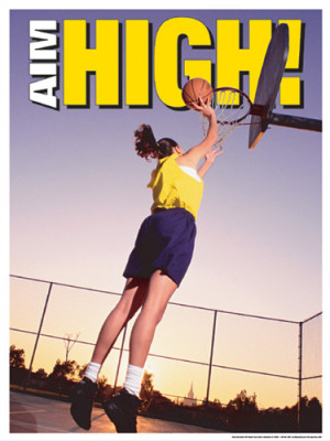 ... on Aim High Inspirational High School Girls Basketball Poster Fitnus