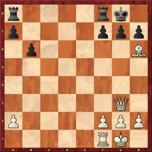 White proceeds with 1. Qxg7# , mating in one.