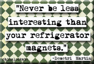 Demetri Martin Magnet Quote Refrigerator Magnet or by chicalookate, $4 ...