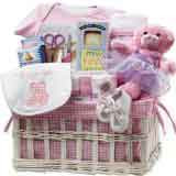 Sweet Baby Special Delivery Gift Basket - GIRL PINK