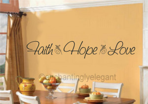 Details about Faith Hope Love Vinyl Decal Wall Sticker Words Quote ...