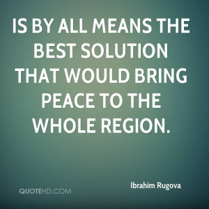 Ibrahim Rugova Quotes