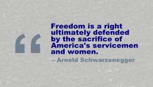 ... by the sacrifice of America’s Servicemen and Women ~ Freedom Quote