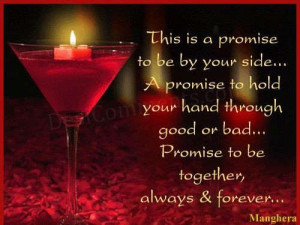 Promise to be together, always & forever