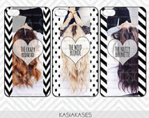 BEST FRIENDS PHONE Cases/Blonde, Brunette, Redhead/ Funny Hair Color ...