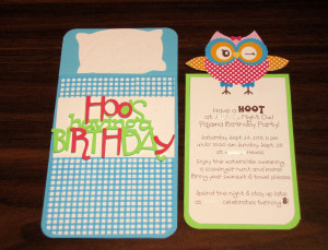 Owl-themed Birthday Party - The Invitation