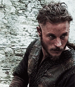 ... ragnar lothbrok keeping the History logo out is a pain gif: vikings