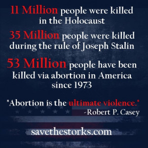 Abortion is the ultimate violence.