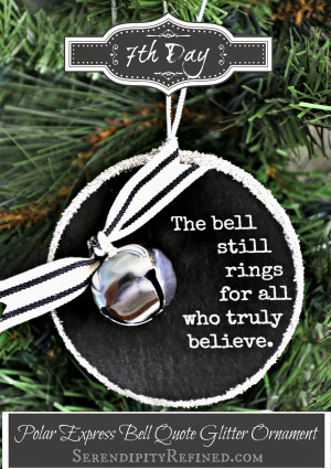 Simple Polar Express Bell Quote Ornament Tutorial by Serendipity ...