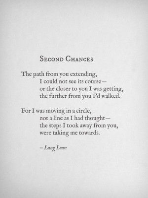Second Chances by Lang Leav