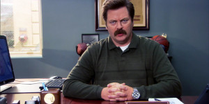 Ron Swanson draws the line at corrupting America’s youth