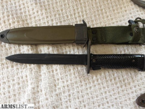 This is a genuine issue USGI M1A M14 M6 bayonet and scabbard It 39 s