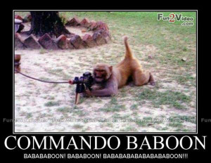 ... monkey commando which is very humorous and this funny monkey picture