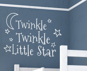 Twinkle Twinkle Little Star Baby's Room Vinyl Wall Decal Quote