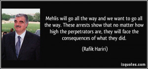 Mehlis will go all the way and we want to go all the way. These ...