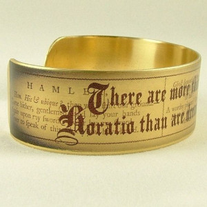 Shakespeare's Hamlet Quote SLIM Brass Cuff Bracelet - More Things In ...