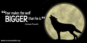 wolf bigger than he is.