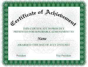 Certificate of Achievement by 123freevectors