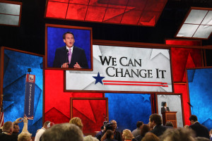 The Debt clock displayed at the convention!