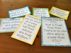 ... and using quotes in the classroom. I LOVE doing this with my kids