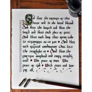 Hand-written Celtic Calligraphy - Irish House Blessing - 8x10 - Photo