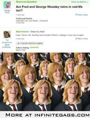 Are Fred and George Weasley twins in real life too - Infinite Gags by ...