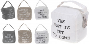 ... Design Sand Filled Fabric Heavy Door Stop Stopper with Quotes