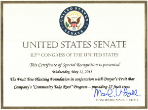 Click here for Congressional Certificate of Appreciation